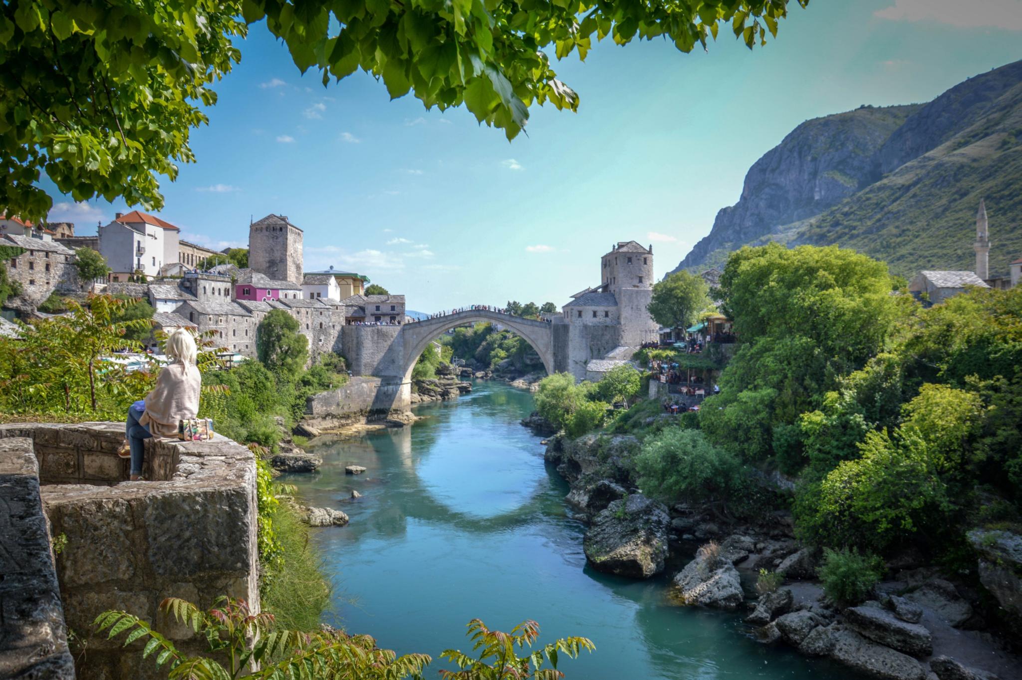 Wahrzeichen Mostars: Die alte Brücke.